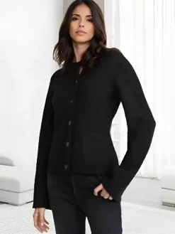 Crew Neck Knitted Cardigan Spring Casual Tops For Women 2026