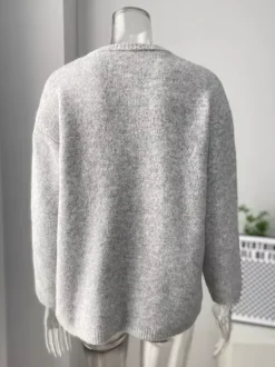 Crewneck Knit Basic Pullover Cardigan For Women 2026