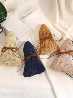 Crochet Straw Hat With Wide Brim Foldable Sun Hat For Women 2026