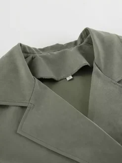 Cropped Windbreaker Tie-Waist Jacket For Women 2026