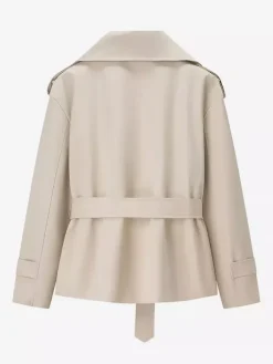 Cropped Trench Coat Women's Short Jacket - Chic Belted Slim Fit Windbreaker - Spring Office-to-dinner Daily Outerwear 2026