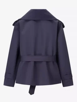 Cropped Trench Coat Women's Short Jacket - Chic Belted Slim Fit Windbreaker - Spring Office-to-dinner Daily Outerwear 2026