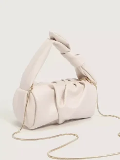 Crossbody Cloud Bag With Chain Faux Leather Bowknot Handbag For Women 2026