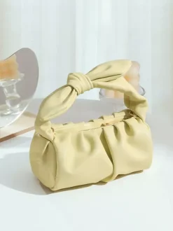 Crossbody Cloud Bag With Chain Faux Leather Bowknot Handbag For Women 2026