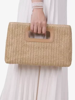 Crossbody Bag With Detachable Chain Vacation Straw Clutch Bag For Women 2026
