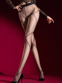 Crotchless Lingerie Hosiery Pantyhose High Gloss Sheer Tights