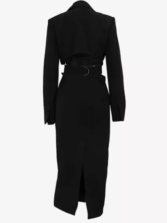 Cutout Blazer Dress Long Sleeve Spring Midi Dress For Women 2026
