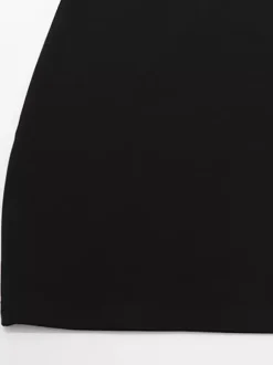 Cut Out Mini Dress For Women - Black Elegant Long Sleeve Gold Button Bodycon - Spring Night Out Club Party 2026