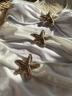 Cutout One-piece Swimsuit With Starfish Decoration For Summer 2026