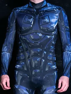 Cyberpunk Patterned Zentai Suits Cyberpunk Men's Costume Men Costumes Costumes For Couples Men Robot Costume Sci Fi Costume Cyber Costume Burning Men Outfit