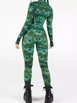 Cyberpunk Patterned Zentai Suits Woman Sexy Bodysuit Suit Butterfly Color Element Adults High-waisted Sports Jumpsuit Cosplay Costumes