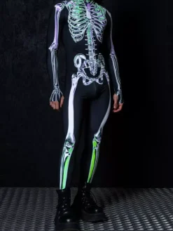 Cyberpunk Patterned Zentai Suits Printed Bodysuit Full-Body Cosplay Jumpsuit For Theme Parties