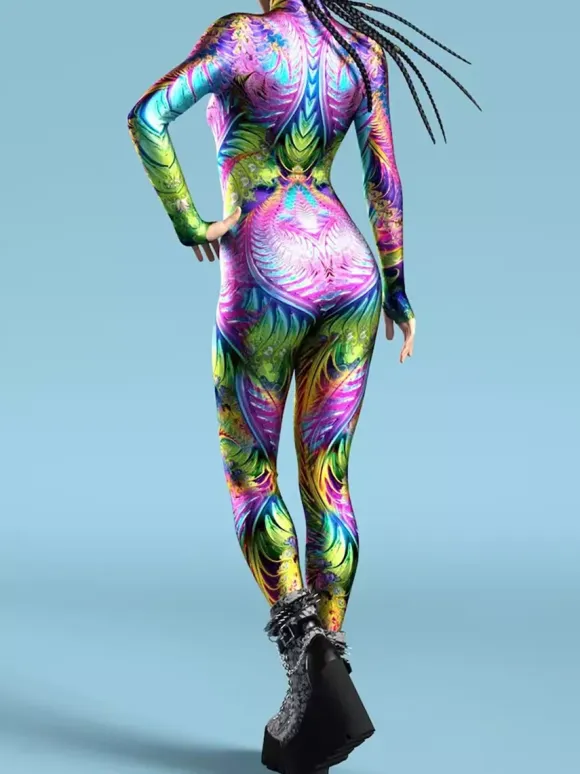 Cyberpunk Patterned Zentai Suits Adult Zentai Suit Fish Scale Print Lycr Spandex Sexy Costumes