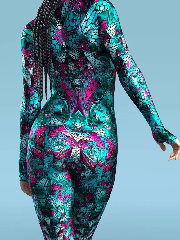 Cyberpunk Patterned Zentai Suits Adult Zentai Suit Fish Scale Print Lycr Spandex Sexy Costumes