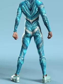 Cyberpunk Patterned Zentai Suits Men Women CyberPunk Muscle Jumpsuit 3D Colored Drawing Cosplay Bodysuit Steampunk Costume Party Shows Zentai Suit