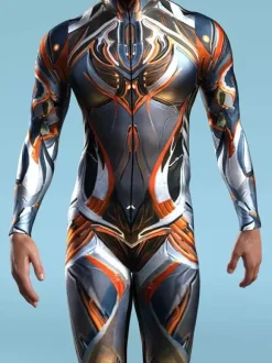 Cyberpunk Patterned Zentai Suits Future Tech Cyberpunk Bodysuit 3D Printed Full Body Armor Suit