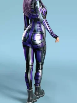 Cyberpunk Zentai Women's Robot 3D Print Metallic Women's Zentai Catsuits