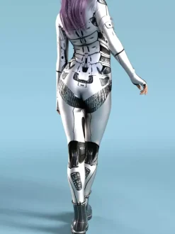 Cyberpunk Zentai Women's Robot 3D Print Metallic Women's Zentai Catsuits