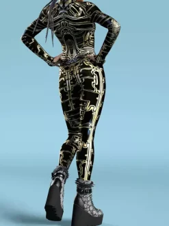 Cyberpunk Zentai Women's Robot 3D Print Metallic Women's Zentai Catsuits