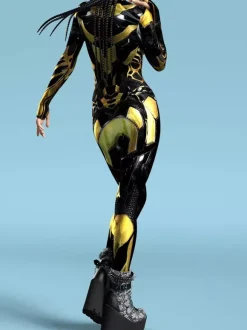 Cyberpunk Zentai Women's Robot 3D Print Metallic Women's Zentai Catsuits