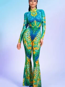 3D Digital Printing Zentai Suits Neon Bodysuit Costumes Catsuits & Zentai Costumes Halloween Cosplay Carnival Theme Party Cosplay Outfit Pretend Game Jumpsuit