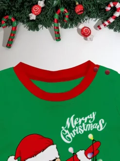 Dabbing Santa Black And Red Matching Family Christmas Pajamas 2026