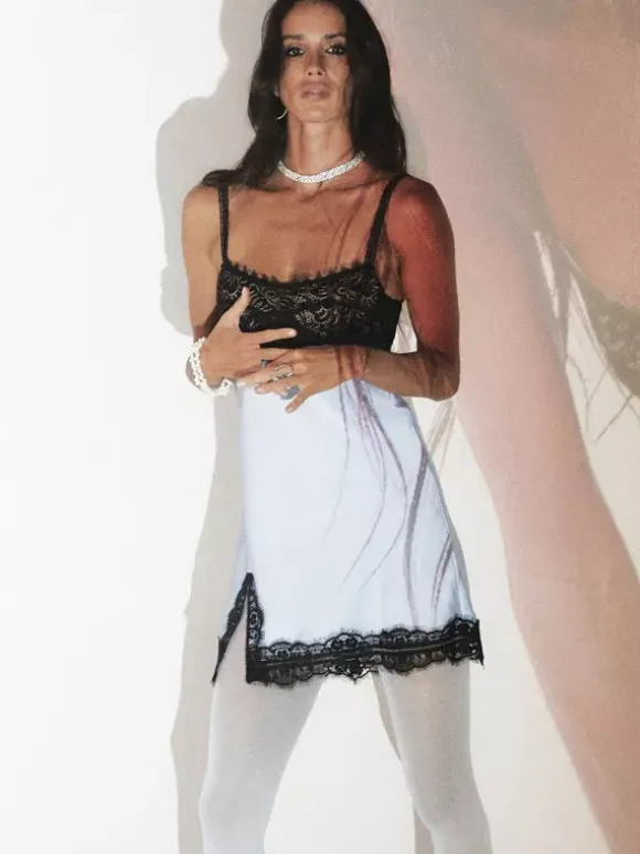 Daily Dresses For Woman Mini Dresses Apricot Sleeveless Straps Neck Two-Tone Dress