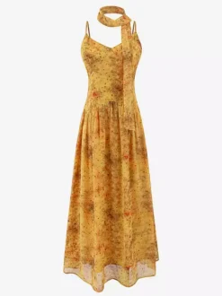 Daily Dresses For Women Deep Purple Polyester Shaping Sleeveless Straps Neck Dress