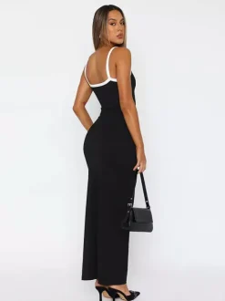 Daily Dresses Maxi Women's Dress Sleeveless U-Neck Raised Waist Sexy Backless Green Dress