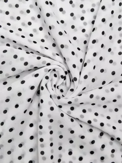 Daily Dresses Woman's Midi Dress Black Polyester Sleeveless Straps Neck Polka Dot Dress
