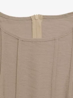 Daily Dresses Camel Sleeveless Knit Maxi Round Neck Slim Fit A Line Casual Dress
