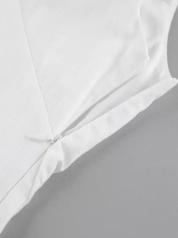 Daily Dresses Maxi For Woman Sleeveless Jewel Neck Natural Waist Elegant White Dress