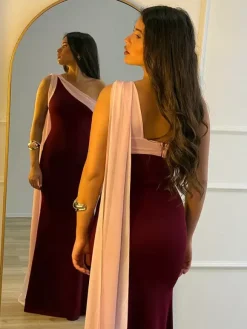 Daily Dresses Maxi For Women Sleeveless One-Shoulder Chic Black Dress