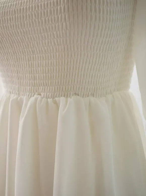 Daily Dresses Maxi Woman's Dress Long Sleeves Square Neck High Rise Waist Academic White Dress