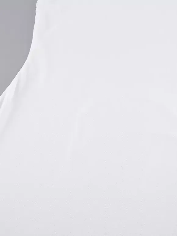Daily Dresses Woman's Maxi White Long Sleeves Jewel Neck Natural Waist Dress