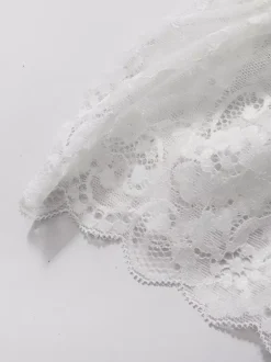 Daily Dresses Woman's Mini White Lace Off-The-Shoulder Raised Waist Dress
