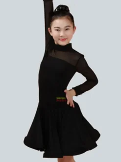 Dance Costumes Latin Dancer Dresses Kids Mint Green Ballroom Dancing Wears For Girls Carnival