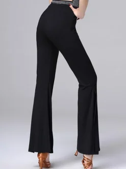 Dance Costumes Latin Dancer Dresses Pants Black Women Split Dancing Bottoms Carnival