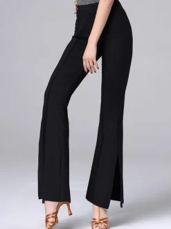 Dance Costumes Latin Dancer Dresses Pants Black Women Split Dancing Bottoms Carnival