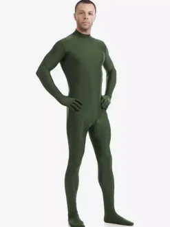 Dark Green Morph Suit Adults Bodysuit Lycra Spandex Catsuit