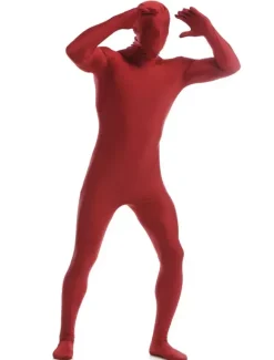 Dark Red Zentai Suit Adults Morph Suit Full Body Lycra Spandex Bodysuit for Men