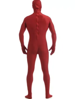 Dark Red Zentai Suit Adults Morph Suit Full Body Lycra Spandex Bodysuit for Men