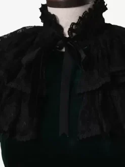 Dark Green Retro Tudor Shirt Costumes Bows Women's Royal Top Marie Antoinette Costume Party Prom Blouse
