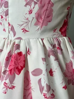 Date Night Dresses Mini Backless Pleated Sleeveless Floral Print Square Neck Sexy Dress