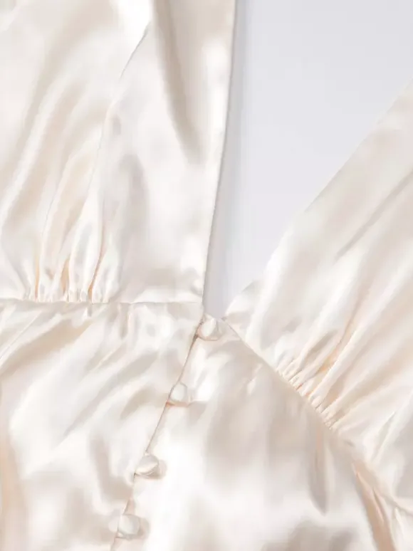 Date Night Dresses Mini Pleated Lace Up Sleeveless Halter Sweet Champagne Dress