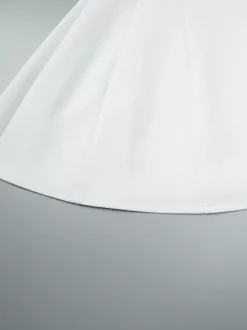 Date Night Dresses Mini Pleated Short Sleeves V-Neck Casual Ecru White Dress