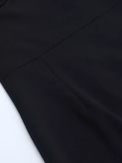Date Night Dresses Maxi Backless Lace Up Sleeveless Halter Elegant Black Dress
