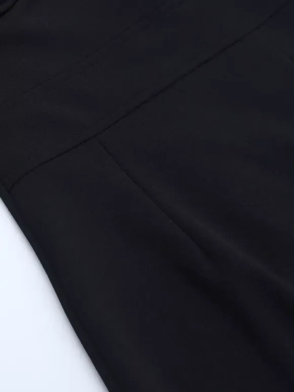 Date Night Dresses Maxi Backless Lace Up Sleeveless Halter Elegant Black Dress