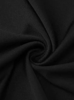 Date Night Dresses Mini Long Sleeves Two-Tone Off-The-Shoulder Chic Black Dress
