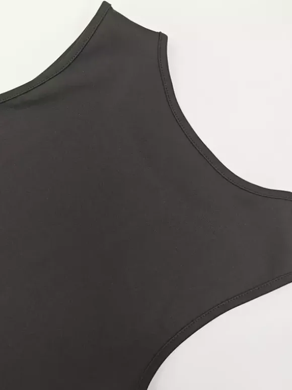 Date Night Dresses Mini Sleeveless Jewel Neck Sexy Black Dress